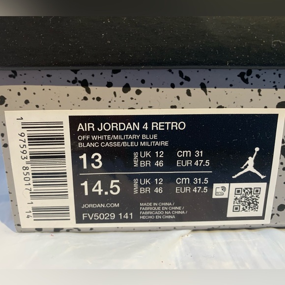 *Sold* Nike Air Jordan 4 Retro 2024 Military Blue Industrial Blue FV5029-141 - Picture 11 of 15